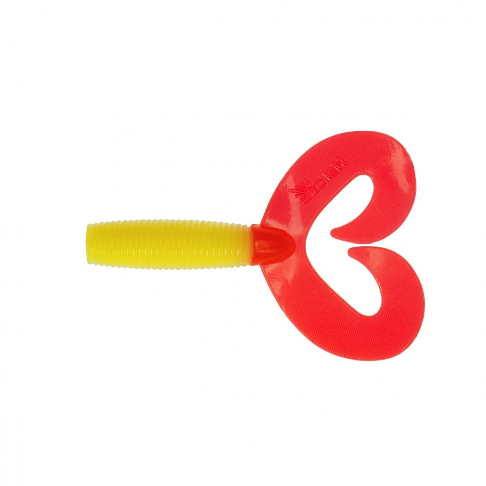 Твистер Helios Credo Double Tail 3,54"/9 см, цвет Yellow RT 5 шт HS-28-038 , 